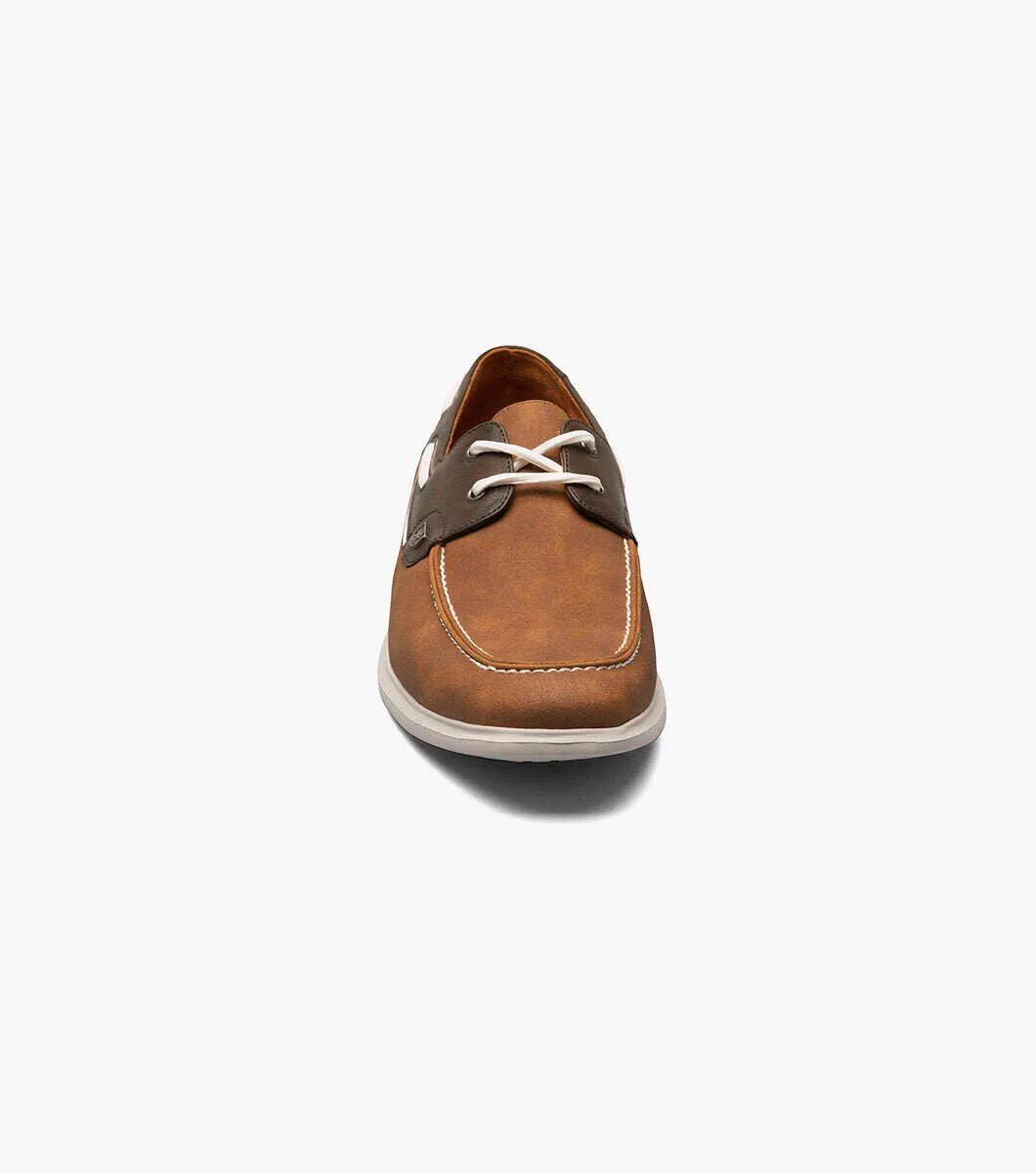 Stacy Adams REID 25592-229 Moc Toe Lace Up Cognac Multi
