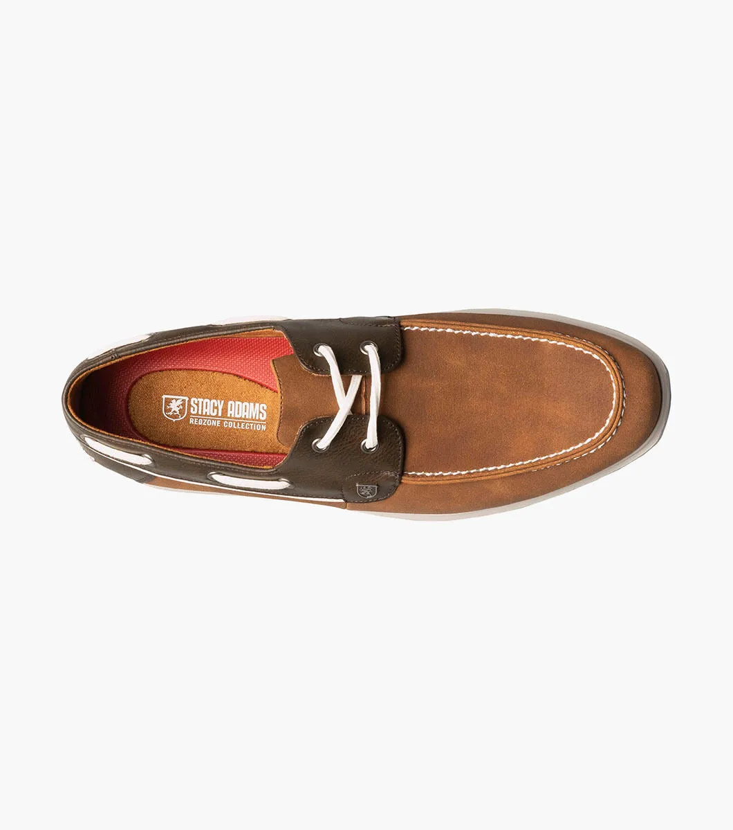 Stacy Adams REID 25592-229 Moc Toe Lace Up Cognac Multi