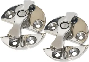 Stainless Steel 316 Boat Door Cabinet Hatch,45mm/1.77”Round Turn Button Twist Catch Latch Marine Hardware Accessories