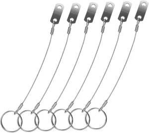 Stainless Steel Anti-Lost Rope Pin 6pcs Set for Boat Yacht Marine Safety Lanyard Stage Lighting Rv Quick Release Wire
