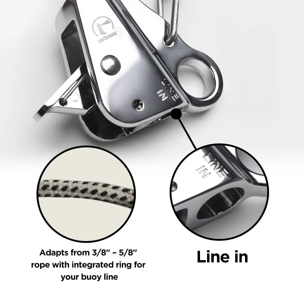 Stainless Steel Boat Fender Clip Boat Fender Quick Release Clip Boat Bumper for Docking Ideal for Boat Docking