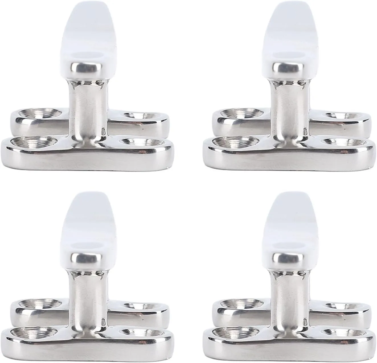 Stainless Steel Boat Tie Down Cleat, Polished Dock Cleat for Speedboat Yacht with Mirror Effect, Quick Setup, and Long Lifespan 4pcs 4in