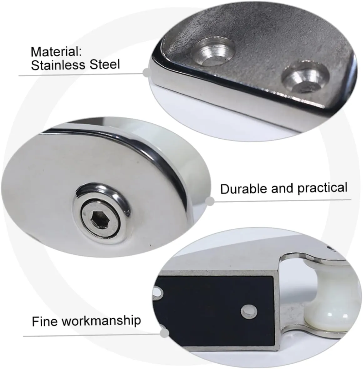 Stainless Steel Bow Anchor er with Chafing Protection Docking for Boats and Yachts Durable Anchor Chain