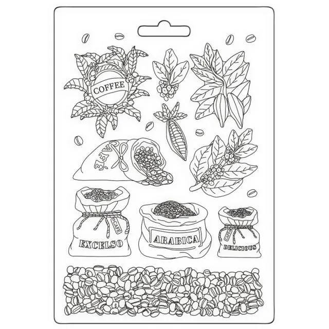 Stamperia  - Soft Mould A5 - Coffee and Chocolate coffee