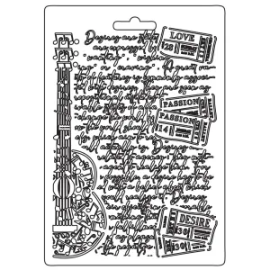 Stamperia  - Soft Mould A5 -  Desire Guitar*