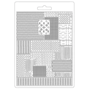 Stamperia -  Texture Impression - Soft Mould A5 - Lady Vagabond Lifestyle Metal Pattern*