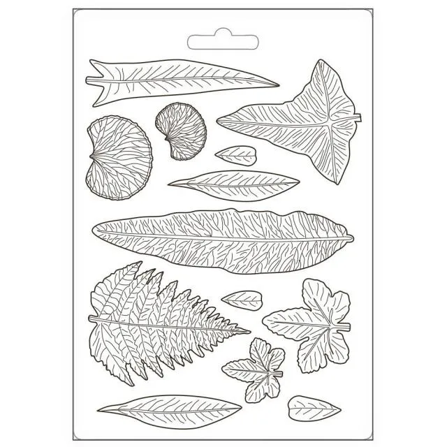 Stamperia -  Texture Impression - Soft Mould A5 -  Romantic Garden House Leaves*