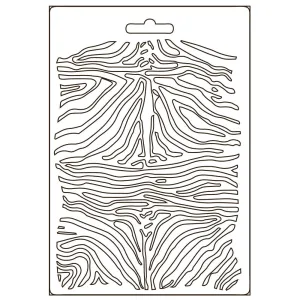 Stamperia -  Texture Impression - Soft Mould A5 -  Savana Zebra Pattern*