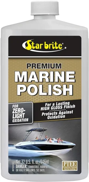 STAR BRITE Premium Marine Polish - Maximum UV Protection & High Gloss Finish - UV Inhibitors Stop Fading, Chalking & Oxidation While Repelling Water, Stains & Marine Deposits