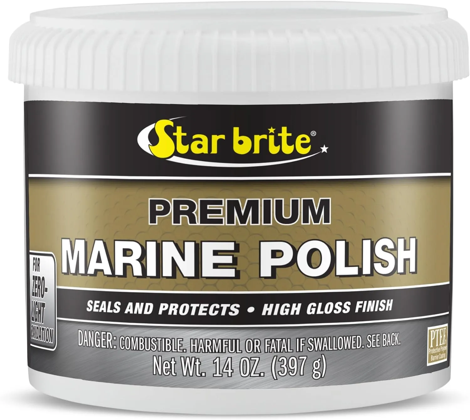 STAR BRITE Premium Marine Polish - Maximum UV Protection & High Gloss Finish - UV Inhibitors Stop Fading, Chalking & Oxidation While Repelling Water, Stains & Marine Deposits
