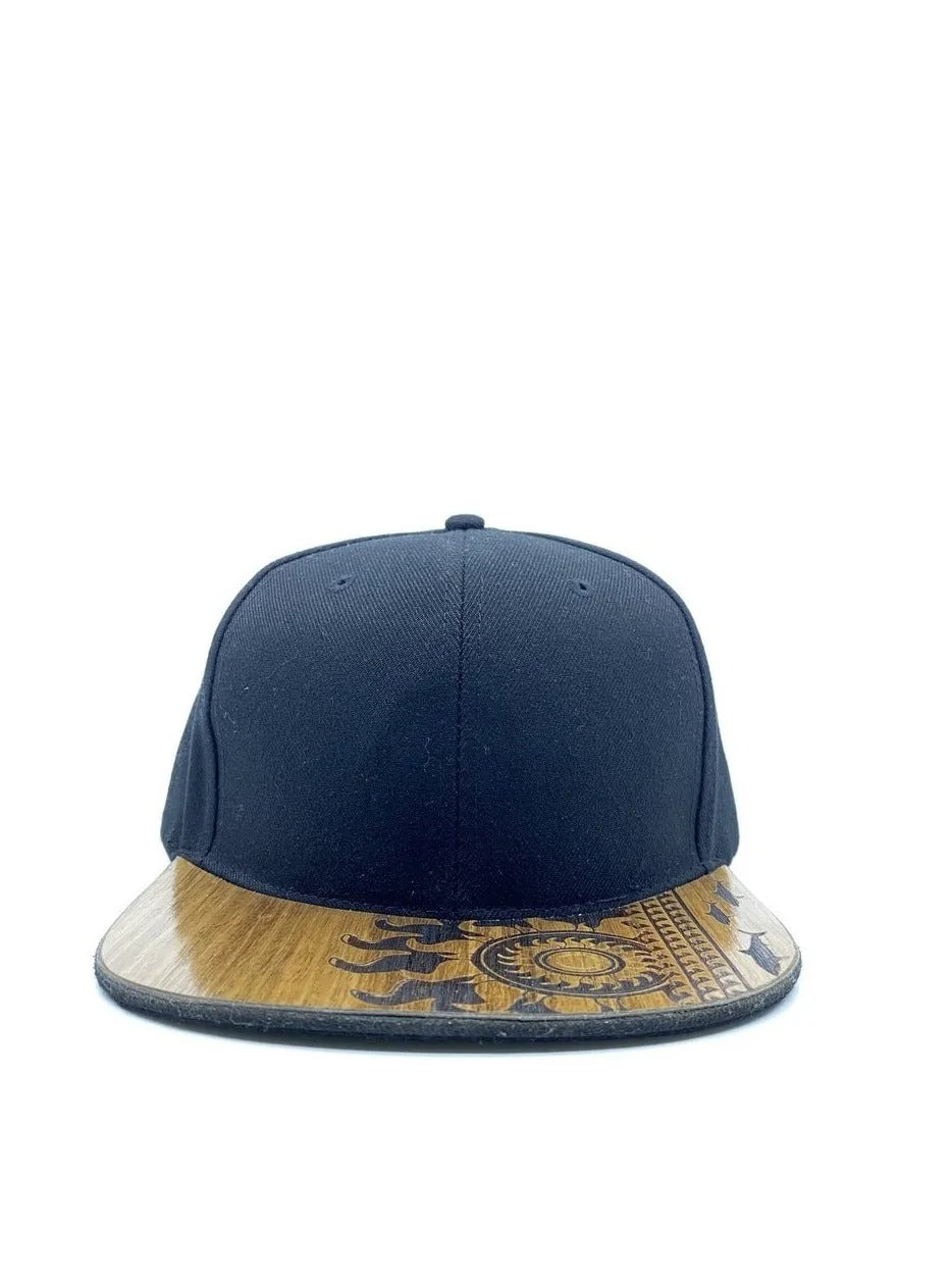 Sunshark Koa Wood Hat - Flat Bill