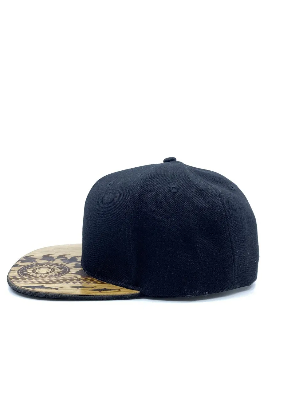 Sunshark Koa Wood Hat - Flat Bill
