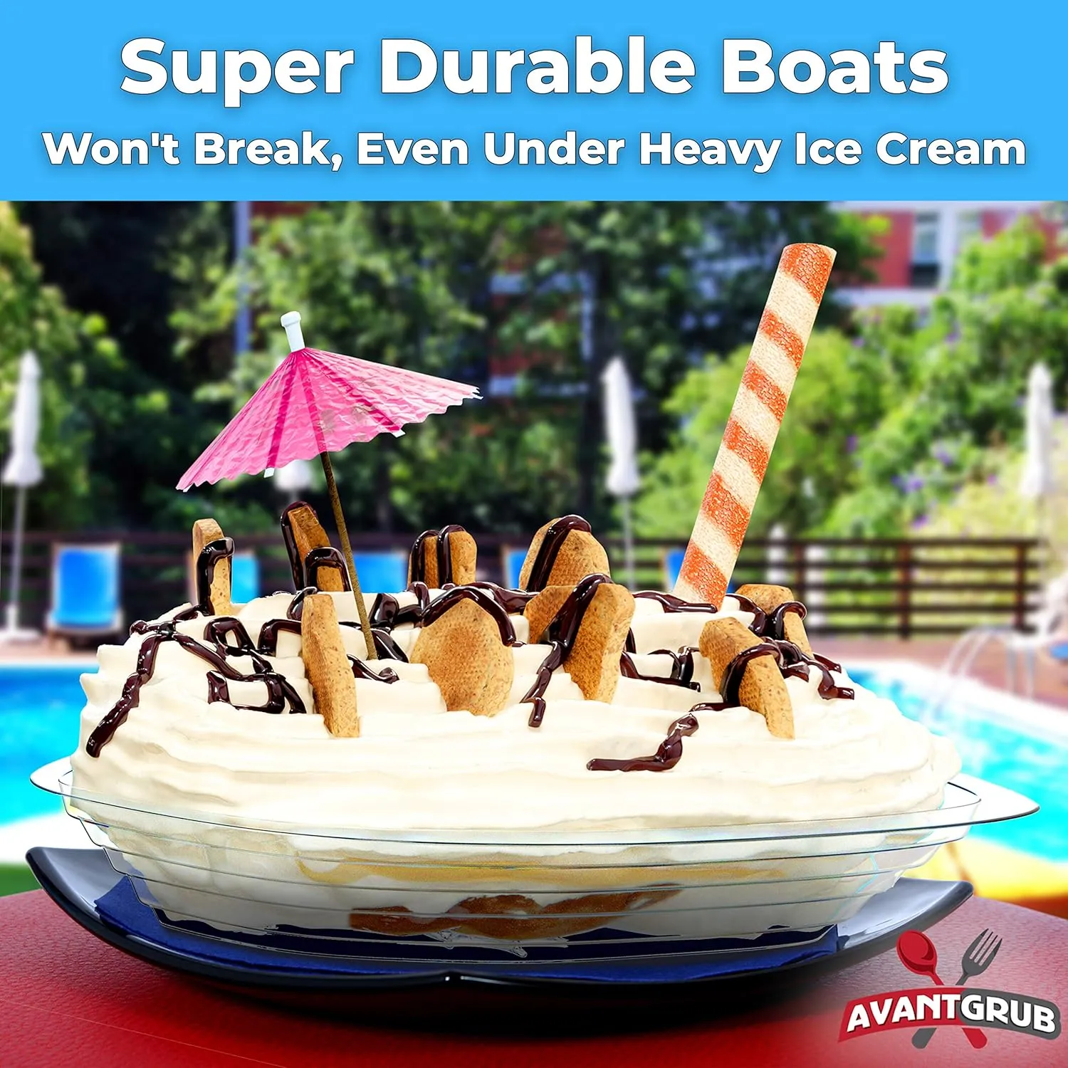 Super Fun Recyclable Banana Split Boats 250Pk. Best Long 12 Oz   8 Oz Combo of Disposable Bowls With Lids for Ice Cream Sundaes. Perfect Clear Plastic Sunday Cups for a Kids Birthday Party.