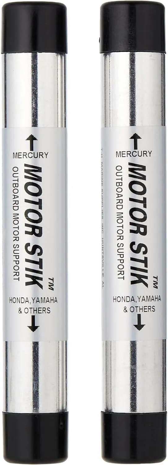 T-H Marine Motor Stik OutBoard Motor Support Stick Pair - 8.5" Long Aluminum Transom Saver for 150hp & Up Outboards, Not Compatible with 2024 Mercury Motors, Durable for Salt & Fresh Water