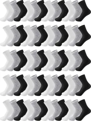 Tarpop 150 Pairs Mens Socks in Bulk Pack Unisex Socks Adult for Homeless Sports Ankle Moisture Wicking for Men Women