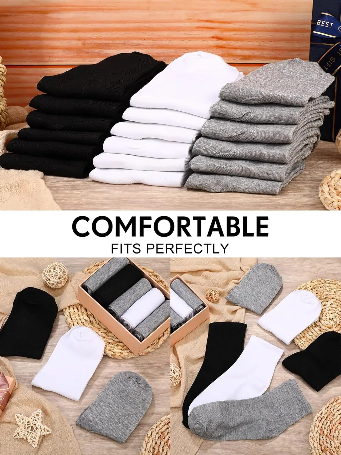 Tarpop 150 Pairs Mens Socks in Bulk Pack Unisex Socks Adult for Homeless Sports Ankle Moisture Wicking for Men Women