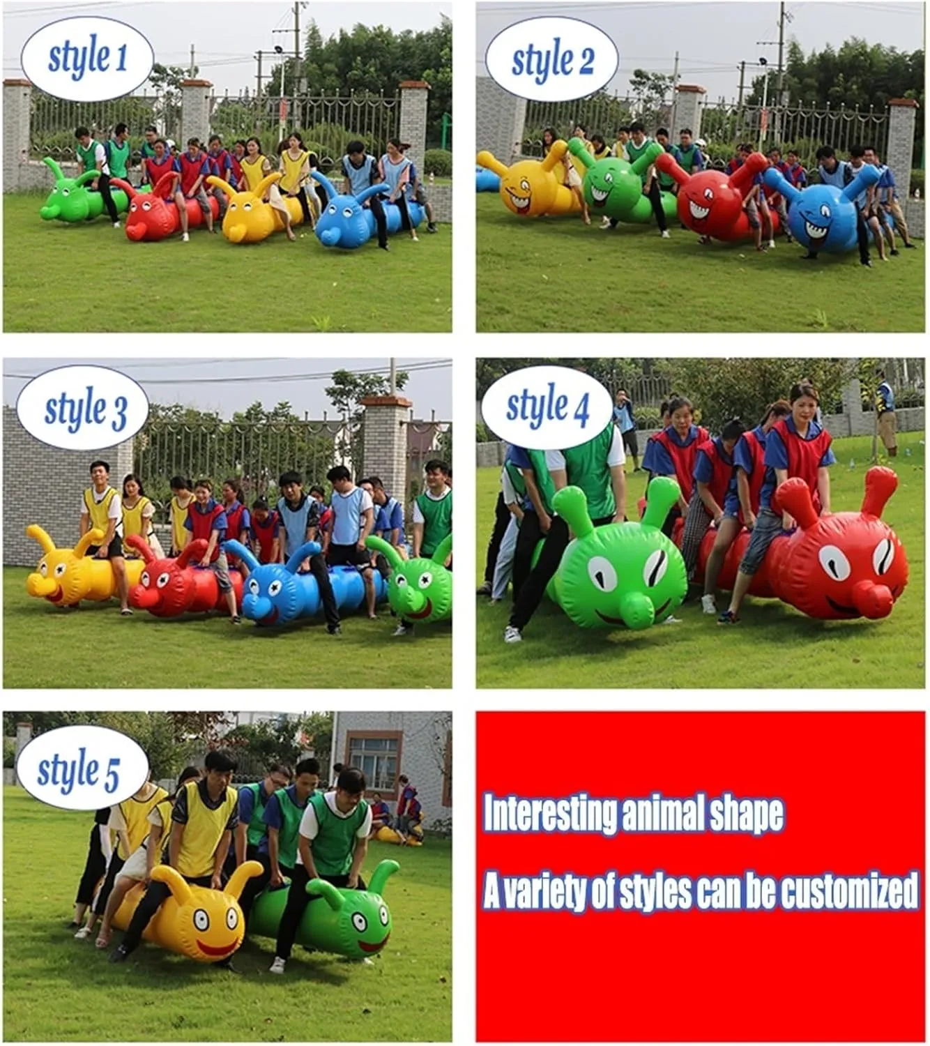Team Building Games 2 Pcs Field Day Teamwork Games, Multiplayer Lawn Games Inflatable Toys, Outdoor Carnival Party Carnival Sports Game, with Inflation Pump(9 Seats/L-5.5M)