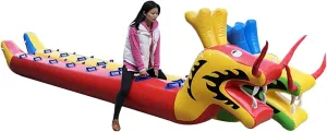Team Building Games 2 Pcs Field Day Teamwork Games, Multiplayer Lawn Games Inflatable Toys, Outdoor Carnival Party Carnival Sports Game, with Inflation Pump(9 Seats/L-5.5M)