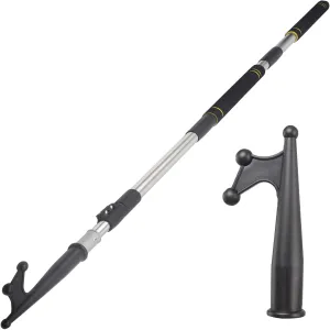 Telescopic Boat Hooks, docking telescopic pole stainless steel reinforced tube retractable and adjustable to hook at will sponge handle non-slip design must-have boat accessories