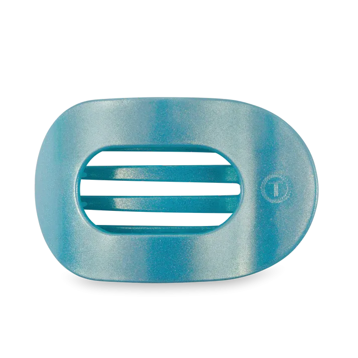 Teleties Flat Round Hair Clip- Blue Seas