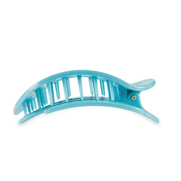 Teleties Flat Round Hair Clip- Blue Seas