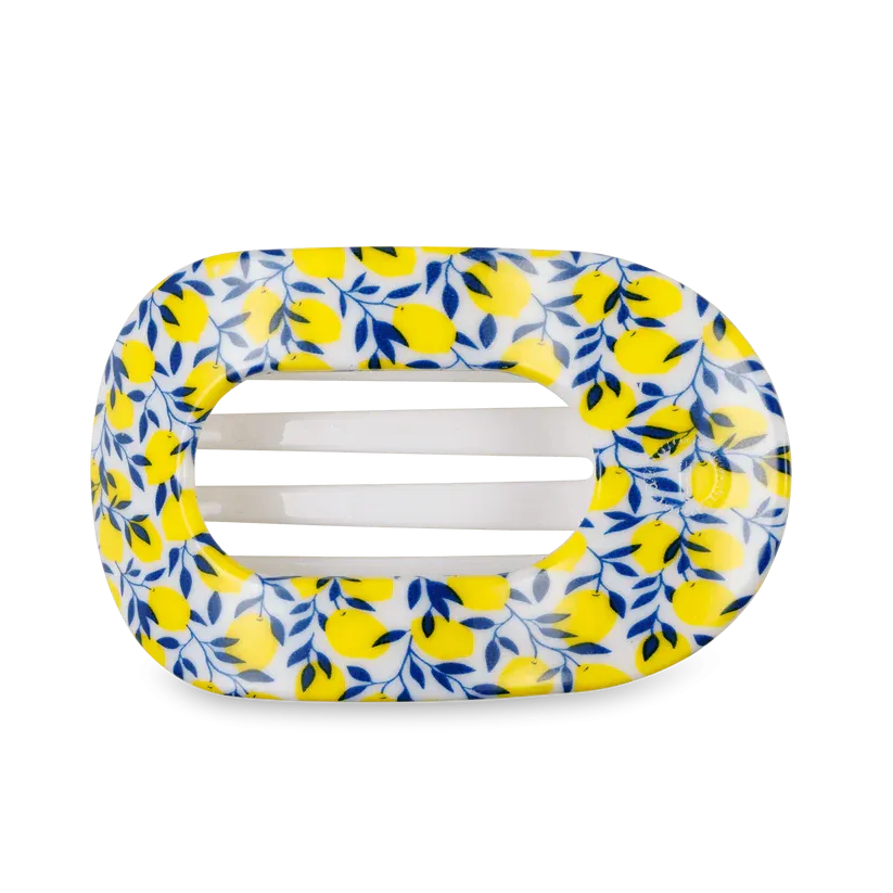 Teleties Large Flat Round Clip Limoncello