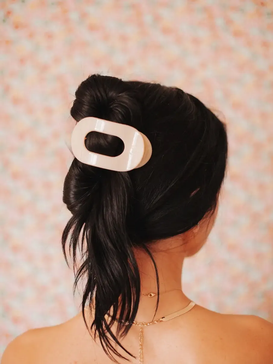 TELETIES Medium Flat Round Hair Clip