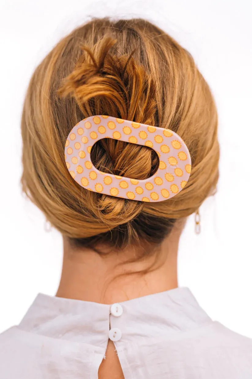 TELETIES Medium Flat Round Hair Clip