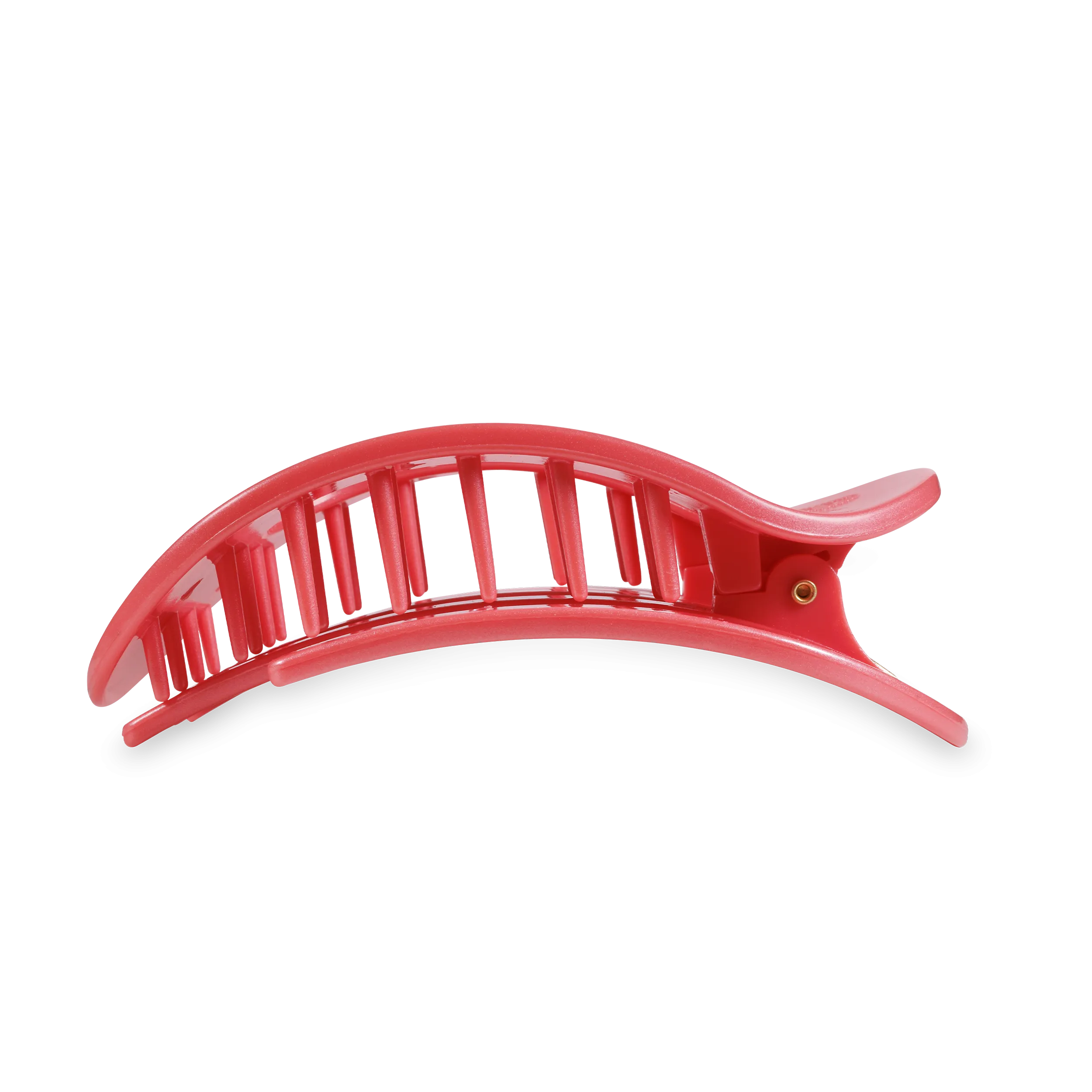 TELETIES - Round Flat Hair Clip | Large | Calming Coral