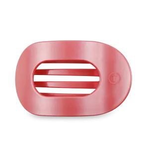 TELETIES - Round Flat Hair Clip | Large | Calming Coral