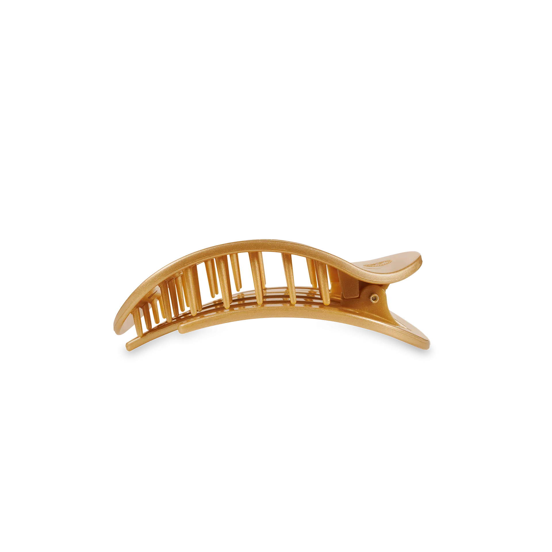 TELETIES - Round Flat Hair Clip | Small | Champagne Toast