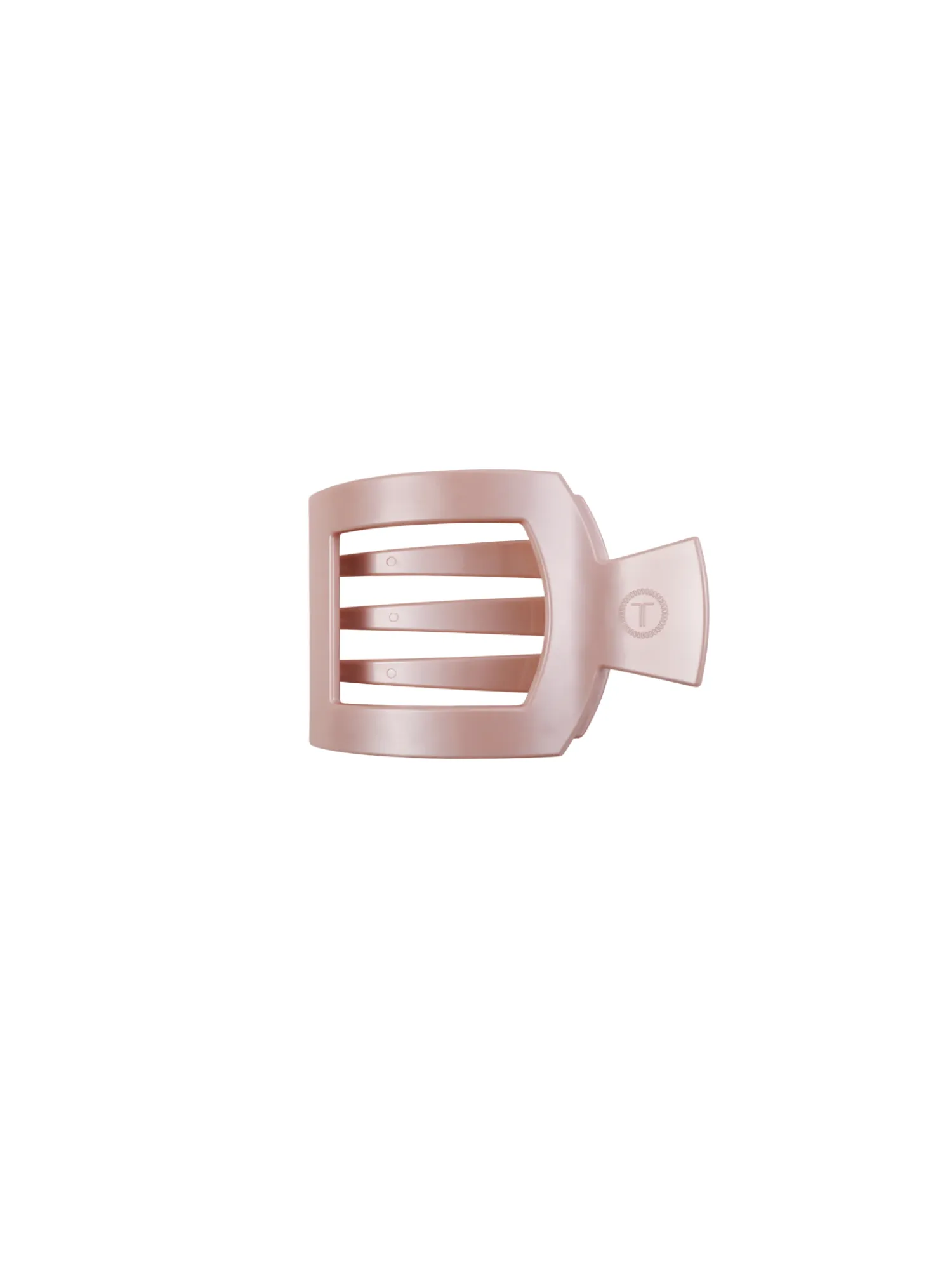 Teleties Small Flat Square Clip - Pearly Pink