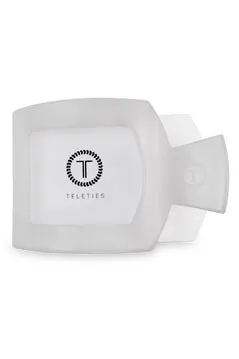 Teleties Square Flat Coconut White Hair Clip