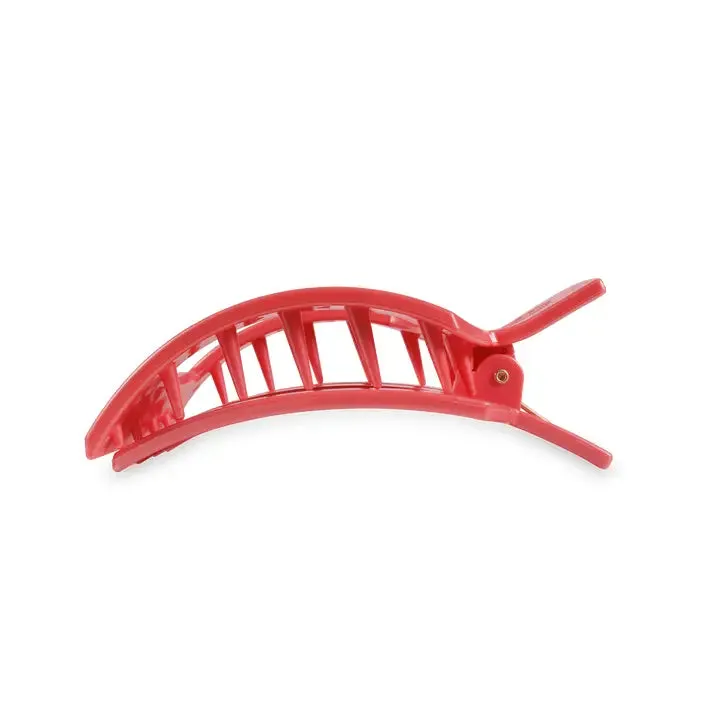 Teleties Square Flat Hair Clip | Large | Calming Coral