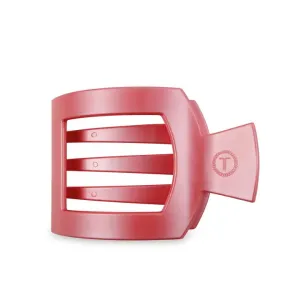 Teleties Square Flat Hair Clip | Large | Calming Coral