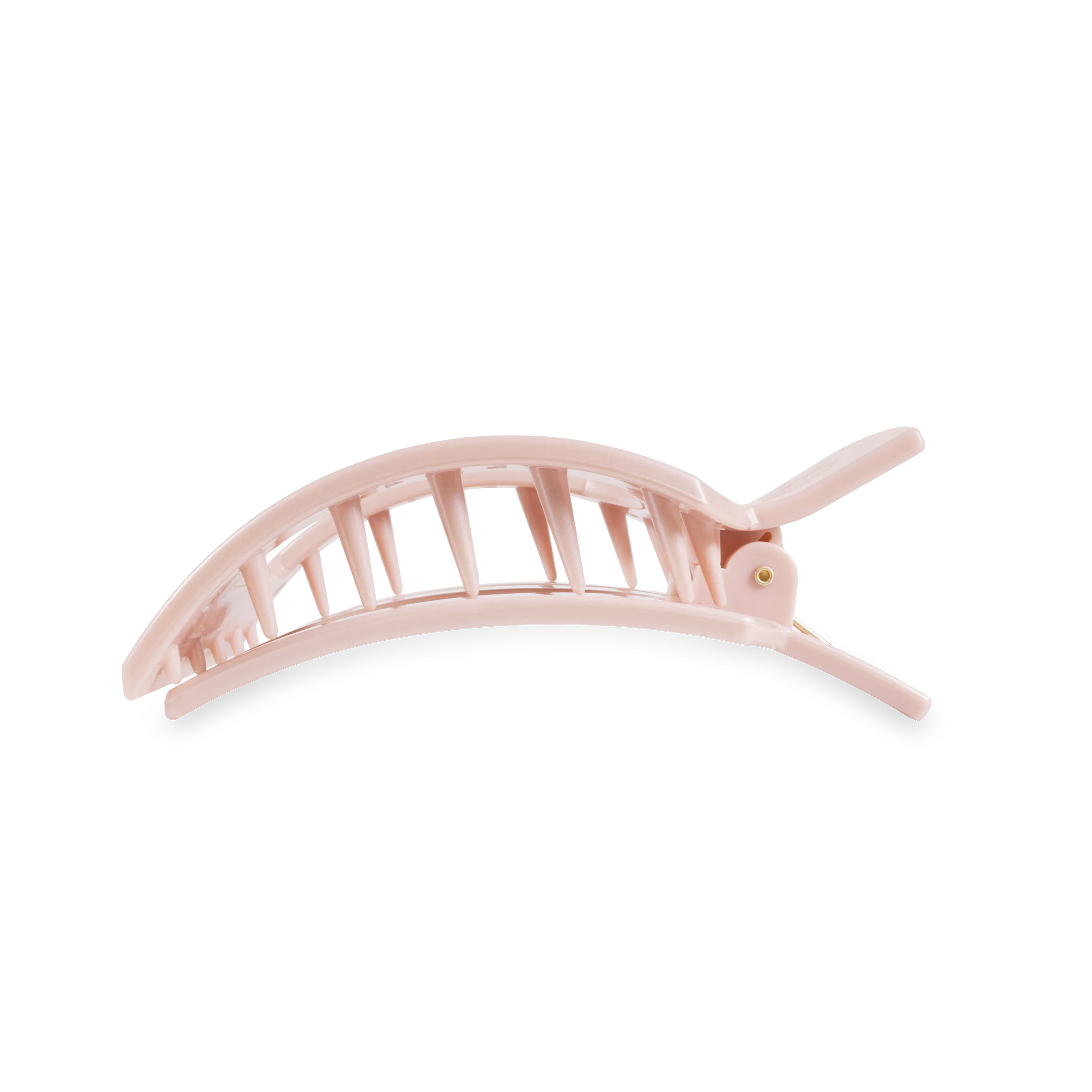 TELETIES - Square Flat Hair Clip | Large | Pearly Pink