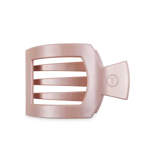 TELETIES - Square Flat Hair Clip | Large | Pearly Pink