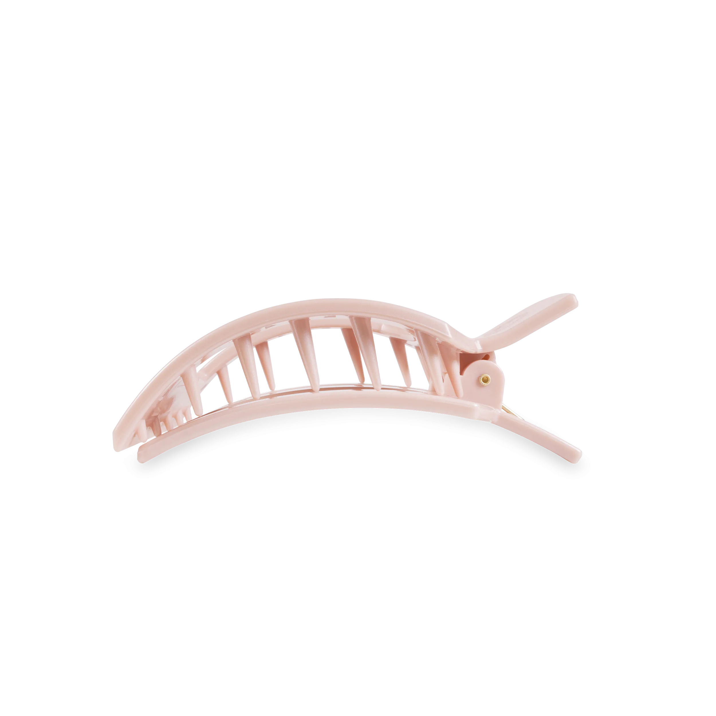 TELETIES - Square Flat Hair Clip | Medium | Pearly Pink