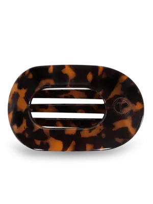 Teleties Tortoise Medium Flat Round Hair Clip