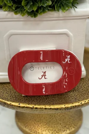Teleties University of Alabama Flat Round Hair Clip- Medium