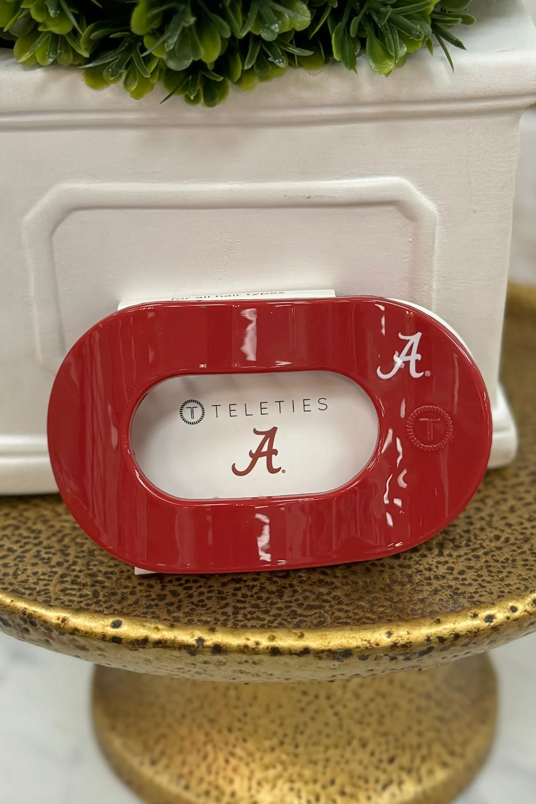 Teleties University of Alabama Flat Round Hair Clip- Medium
