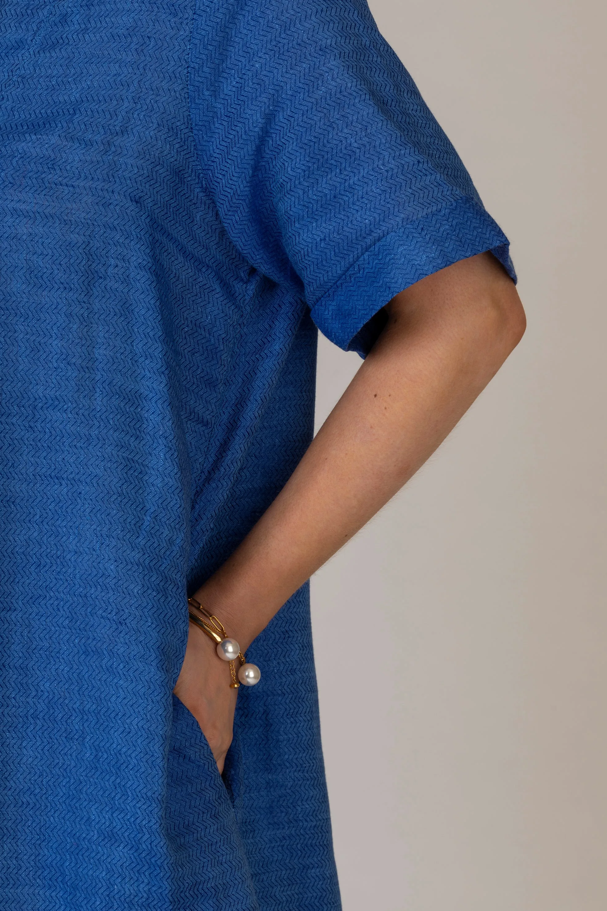 The Blue June Linen Dress | Sartoria Saracena