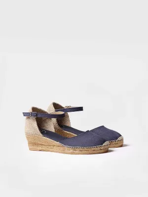 Toni Pons Medium Wedge Espadrille Navy