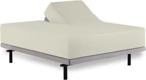 Top Split King Sheets for Sleep Number Beds, Flex Head King Sheets Sets for Adjustable Beds, 34" Split Top King Sheets, 6 Pcs Microfiber Split King Size Sheets Set 15" Ivory Top Split King Sheets