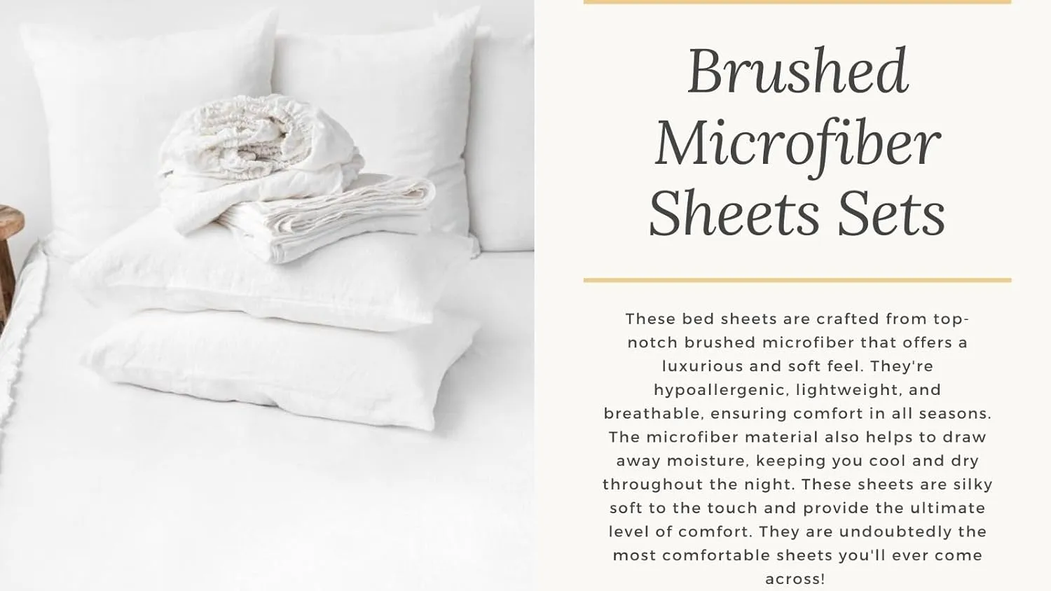 Top Split King Sheets for Sleep Number Beds, Flex Head King Sheets Sets for Adjustable Beds, 34" Split Top King Sheets, 6 Pcs Microfiber Split King Size Sheets Set 15" Ivory Top Split King Sheets