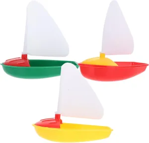 Totority 3pcs Mini Sailing Boat Toys Kids Bath Toys Bathtub Toys for Children Kids Summer Water Toys for Beach