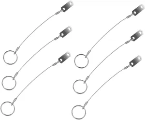 Totority Stainless Steel Anti-Lost Cable Pin 6pcs Lanyard Lock Hardware for Marine Boat Yacht Rv Trail Camera