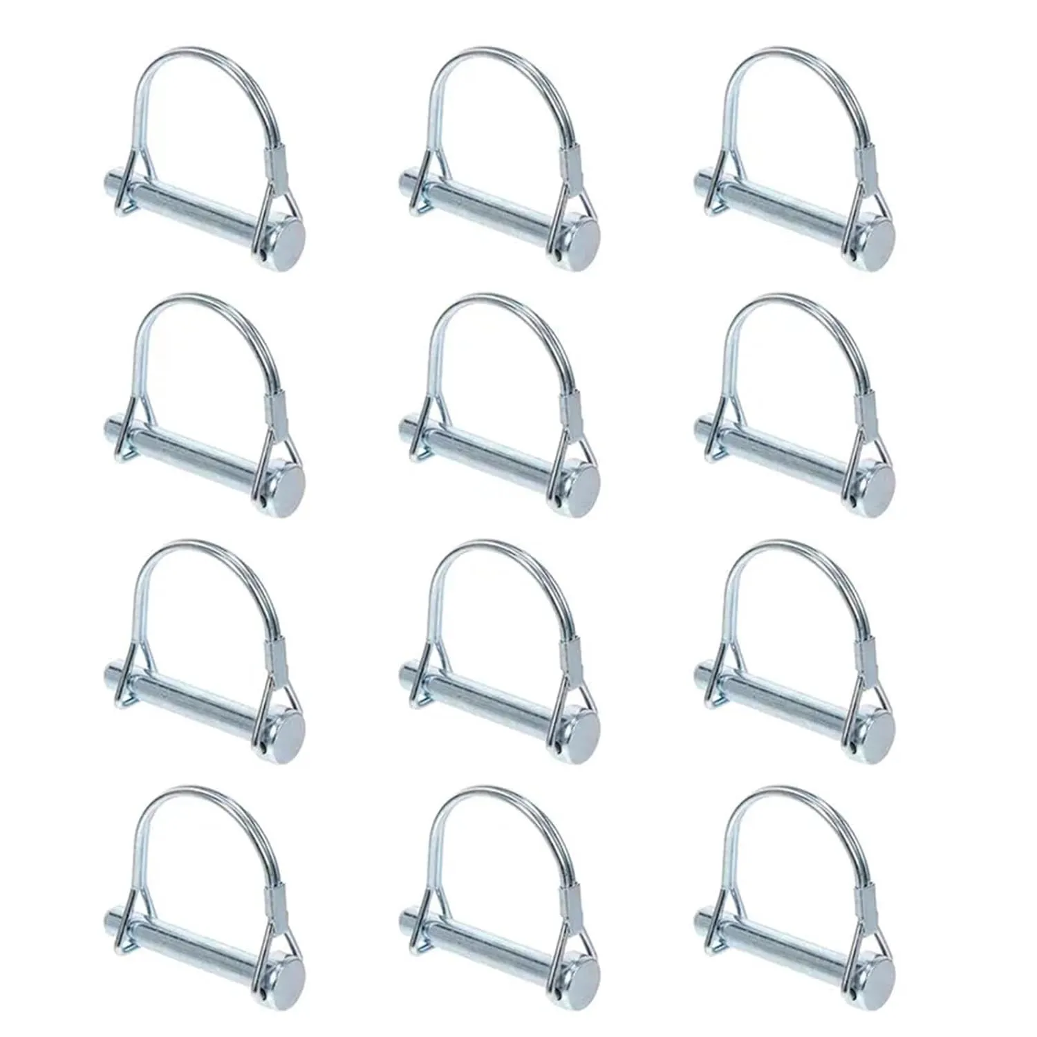 Trailer Coupler Pin 120Pcs Lock Pin Trailer Arch Square Safety Coupler Carbon Steel Hitch Shaft Locking Quick Release for Farm Positioning