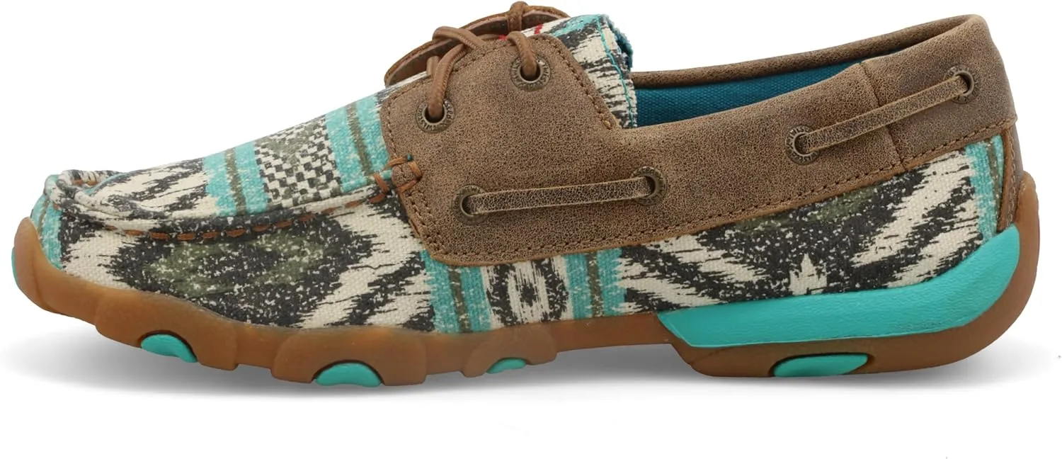 Twisted X Women's Boat Shoe Driving Moc, Moc Toe