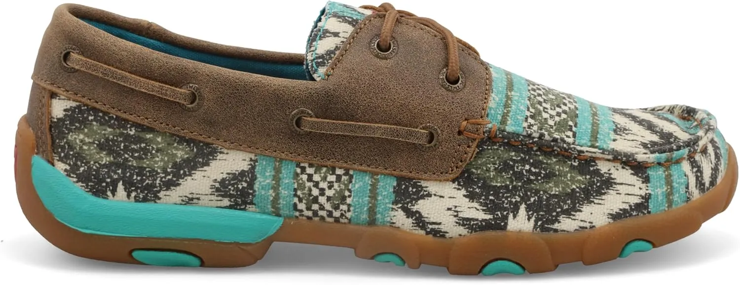 Twisted X Women's Boat Shoe Driving Moc, Moc Toe